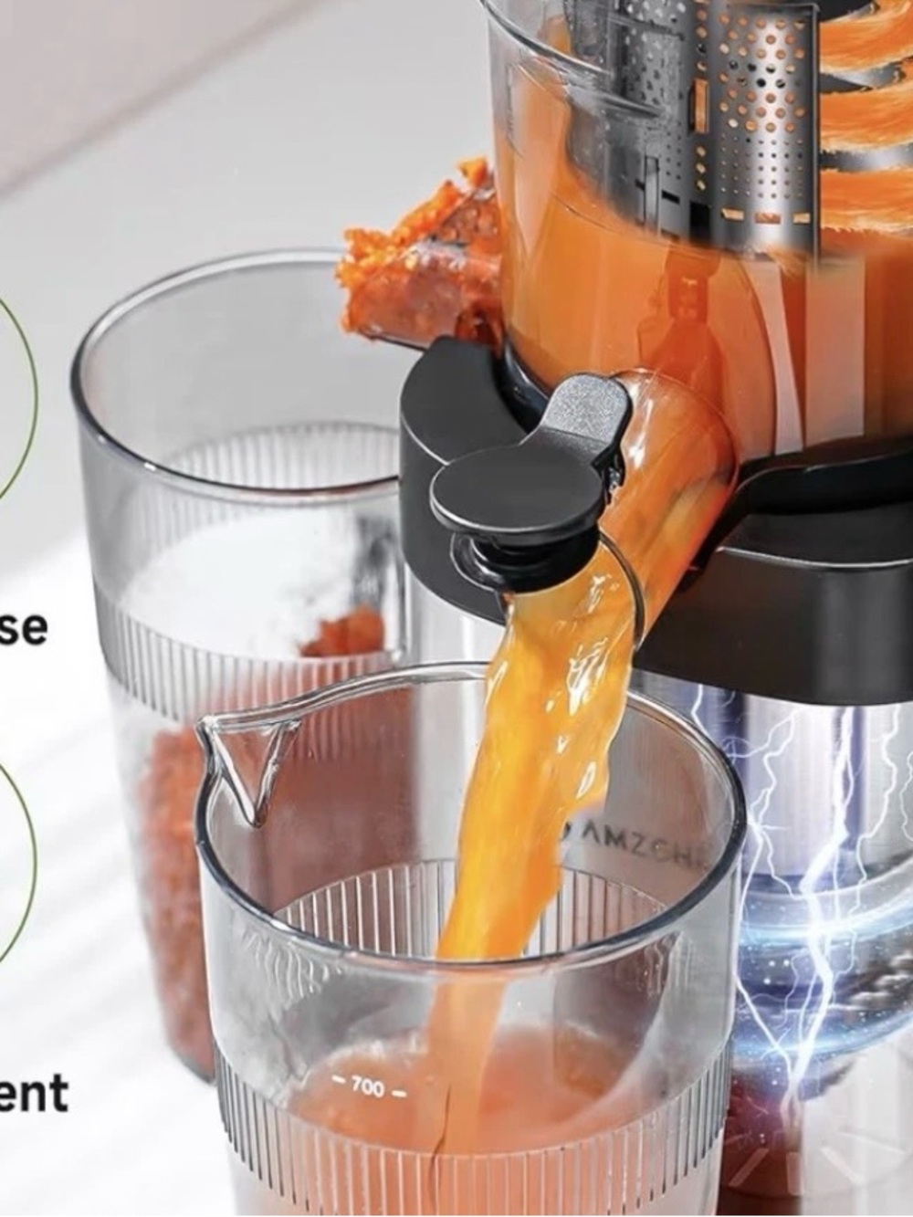 AMZCHEF ZM1902 Vertical Cold Press Juicer - Picture 3 of 15